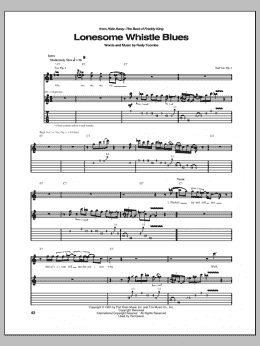 page one of Lonesome Whistle Blues (Guitar Tab)
