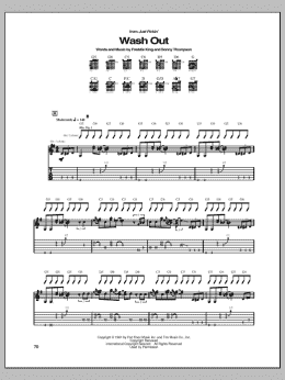 page one of Wash Out (Guitar Tab)