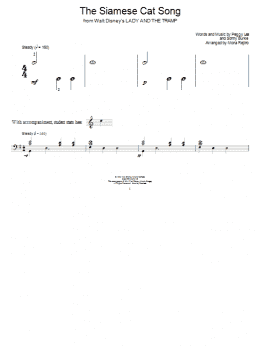 page one of The Siamese Cat Song (from Lady And The Tramp) (arr. Mona Rejino) (Educational Piano)