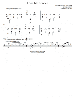 page one of Love Me Tender (Educational Piano)