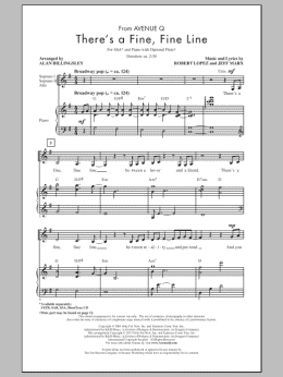 page one of There's A Fine, Fine Line (SSA Choir)