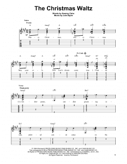 page one of The Christmas Waltz (Easy Guitar Tab)