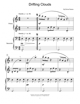 page one of Drifting Clouds (Piano Duet)