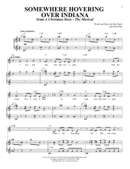 page one of Somewhere Hovering Over Indiana (Piano & Vocal)