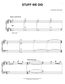 page one of Stuff We Did (Easy Piano)