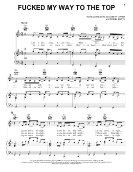page one of Fucked My Way Up To The Top (Piano, Vocal & Guitar Chords (Right-Hand Melody))