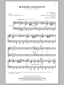 page one of Blessed Assurance (SATB Choir)