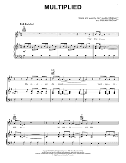 page one of Multiplied (Piano, Vocal & Guitar Chords (Right-Hand Melody))
