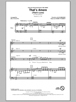 page one of That's Amore (That's Love) (arr. Jill Gallina) (SAB Choir)