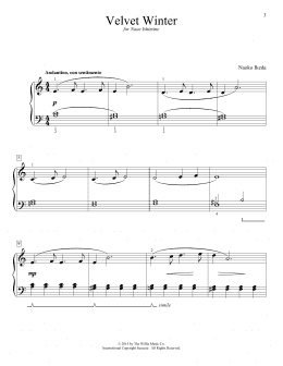 page one of Velvet Winter (Educational Piano)