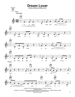 page one of Dream Lover (Ukulele)