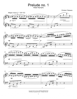 page one of Prelude No. 1 - Water Nymphs (Educational Piano)
