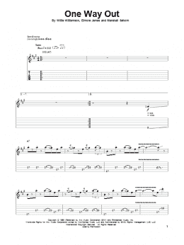 page one of One Way Out (Guitar Tab (Single Guitar))
