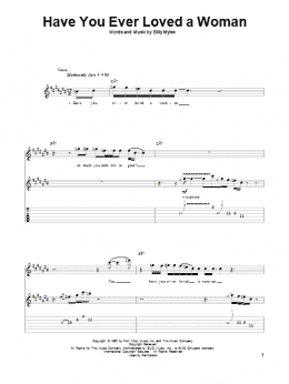page one of Have You Ever Loved A Woman (Guitar Tab (Single Guitar))