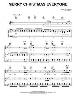 page one of Merry Christmas Everyone (Piano, Vocal & Guitar Chords (Right-Hand Melody))