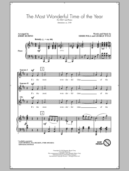 page one of The Most Wonderful Time Of The Year (SSA Choir)