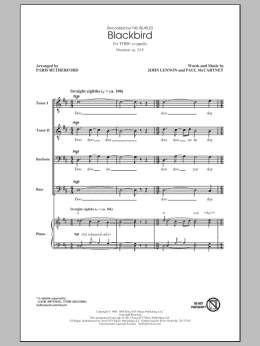page one of Blackbird (TTBB Choir)