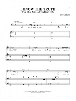 page one of I Know The Truth (Piano & Vocal)