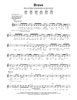 page one of Brave (Easy Guitar)