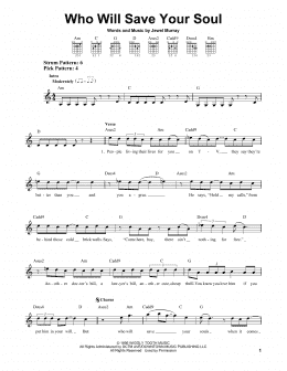 page one of Who Will Save Your Soul (Easy Guitar)