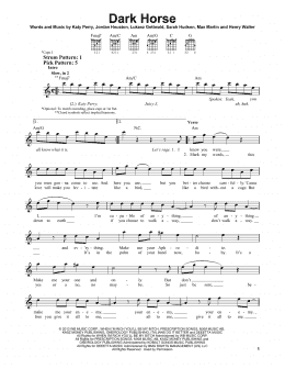 page one of Dark Horse (Easy Guitar)