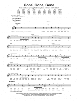 page one of Gone, Gone, Gone (Easy Guitar)