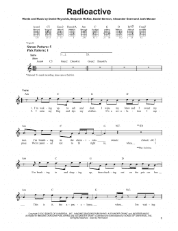 page one of Radioactive (Easy Guitar)