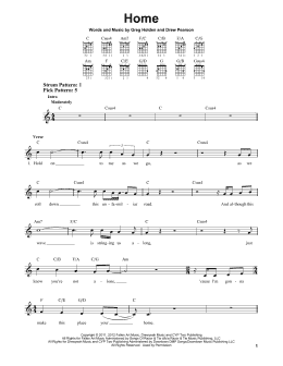 page one of Home (Easy Guitar)