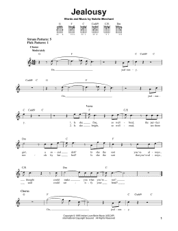 page one of Jealousy (Easy Guitar)