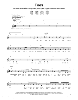 page one of Toes (Easy Guitar)