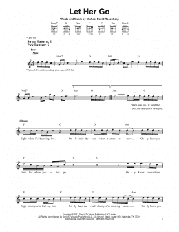 page one of Let Her Go (Easy Guitar)