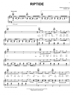 page one of Riptide (Piano, Vocal & Guitar Chords (Right-Hand Melody))