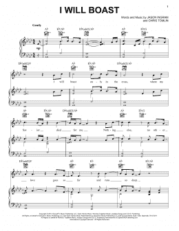 page one of I Will Boast (Piano, Vocal & Guitar Chords (Right-Hand Melody))
