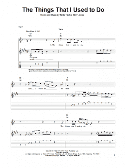 page one of The Things That I Used To Do (Guitar Tab (Single Guitar))
