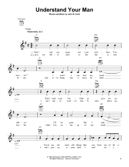 page one of Understand Your Man (Ukulele)