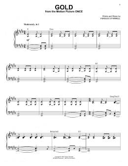 page one of Gold (Piano & Vocal)