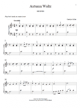 page one of Autumn Waltz (Piano Duet)
