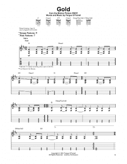 page one of Gold (Easy Guitar Tab)
