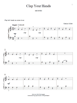 page one of Clap Your Hands (Piano Duet)