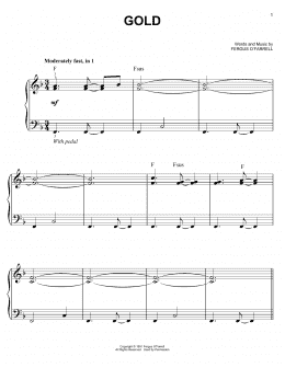 page one of Gold (Easy Piano)