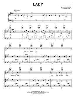 page one of Lady (Piano, Vocal & Guitar Chords (Right-Hand Melody))