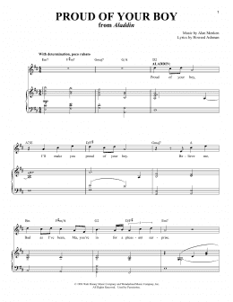 page one of Proud Of Your Boy (from Aladdin) (Piano & Vocal)
