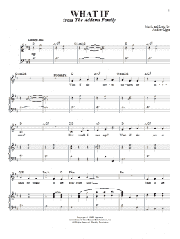 page one of What If (Piano & Vocal)