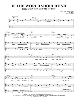 page one of If The World Should End (Piano & Vocal)