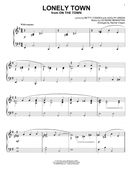page one of Lonely Town (from On the Town) (Piano Solo)