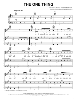page one of The One Thing (Piano, Vocal & Guitar Chords (Right-Hand Melody))