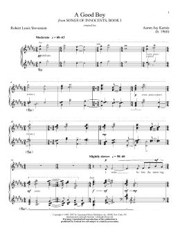 page one of A Good Boy (Piano & Vocal)