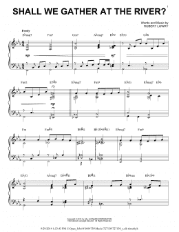 page one of Shall We Gather At The River? [Jazz version] (arr. Brent Edstrom) (Piano Solo)