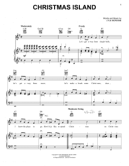 page one of Christmas Island (Piano, Vocal & Guitar Chords (Right-Hand Melody))