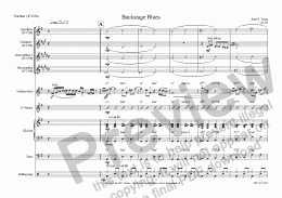 page one of Backstage Blues (JCO5b/Score & Parts)